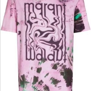 BNWT Isabel Marant Mens Zeno Tie Dye Tee in Rosewood - Medium